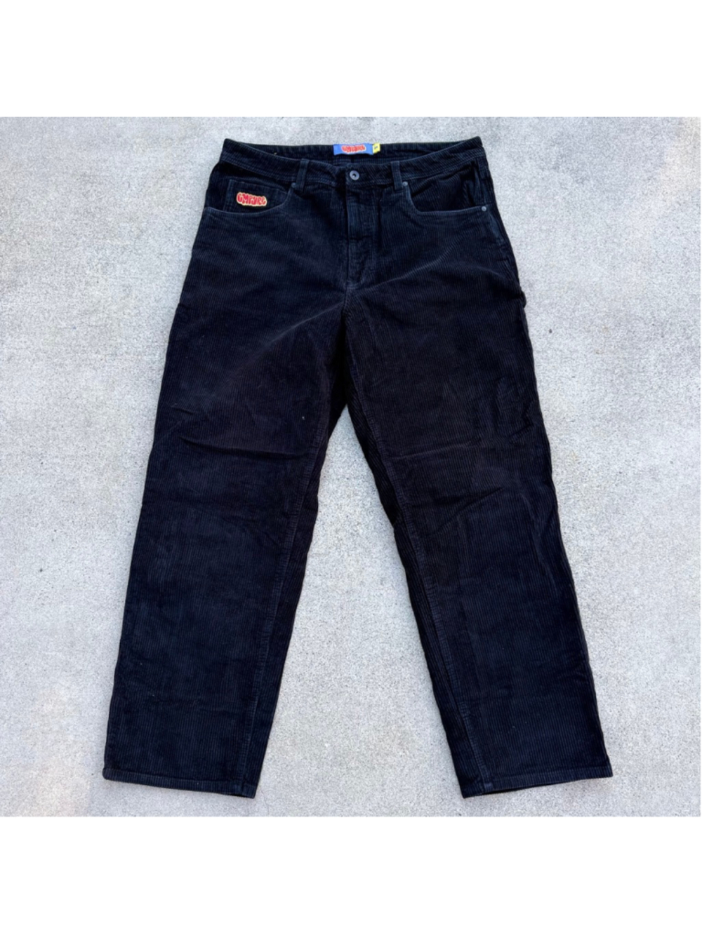Empyre Relax Loose Fit Black Corduroy Pants Mens Size 34